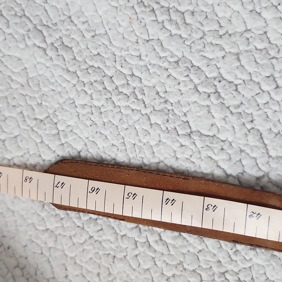 Western Vintage Geuine Tooled Leather Aztec Print Distressed Destroyed Belt - Picture 10 of 10